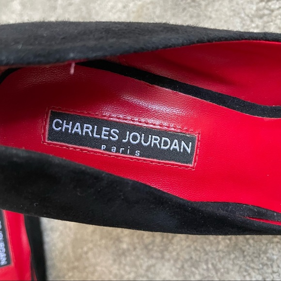 Charles Jourdan Paris Black Suede Pointed Toe High Heel Pumps EUC Size 8.5 - Picture 7 of 9